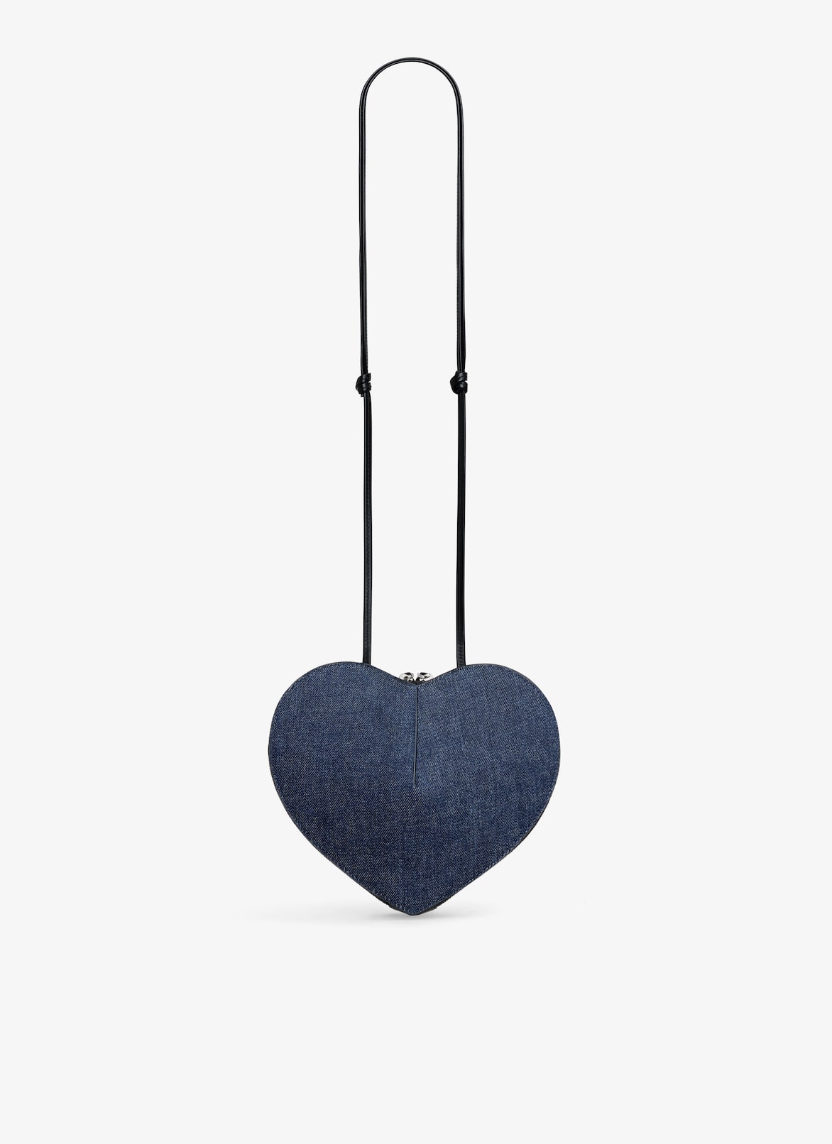 LE CŒUR BAG IN DENIM AND LEATHER ALAÏA DENIM BLUE LE CŒUR BAG IN DENIM AND LEATHER
